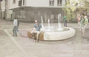 Am Klosterplatz in der Lange Straße wird ein Brunnen entstehen. Visualisierung: Faktorgruen Landschaftsarchitekten