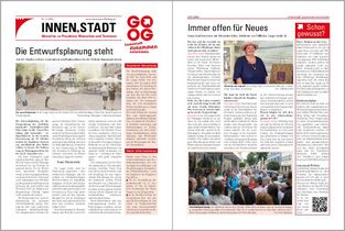 Die dritte Ausgabe der Zeitung des Innenstadtprogramms GO OG. Quelle: Stadt Offenburg; Gestaltung: Atelier für neue Trends