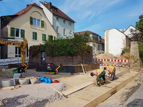 Die Bauarbeiten in der Lange Straße schreiten gut voran. Quelle: Stadt Offenburg